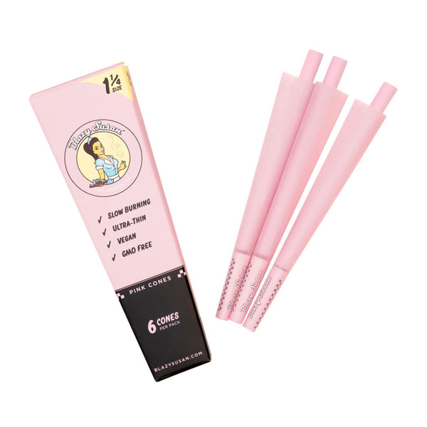 Blazy Susan Pre Rolled Cones • Pink 6 Count