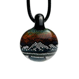 JH Glass • Mountain Dotwork Pendant #2