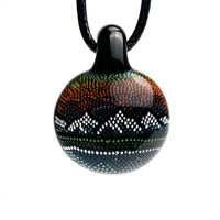 JH Glass • Mountain Dotwork Pendant #1